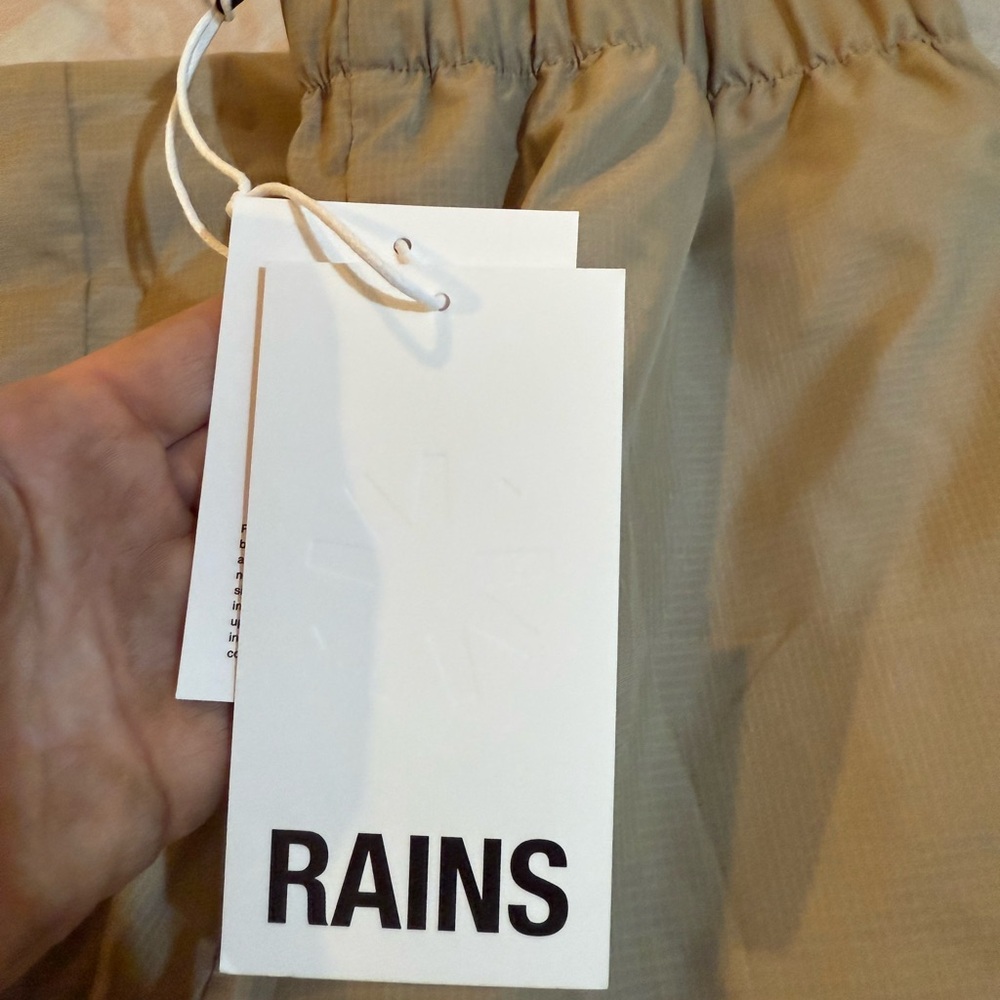 Rains Women's Dili pants, color-Sand, size XS, NWT. - Picture 4 of 4
